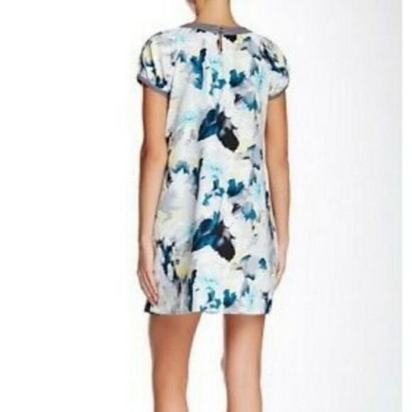 Vertigo Paris Evening Floral Scoop Neck Print Mini Dress Size Sm - Picture 2 of 13